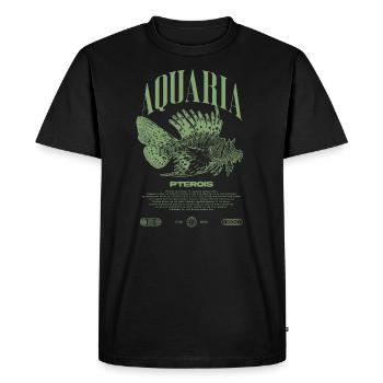 Poisson-lion marin gardien de poisson moderne streetwear - T-shirt Premium bio Homme - noir - Devant - Nico (187cm)