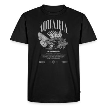 Poisson-lion marin gardien de poisson moderne streetwear - T-shirt Premium bio Homme - noir - Devant - Nico (187cm)