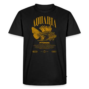Poisson-lion marin gardien de poisson moderne streetwear - T-shirt Premium bio Homme - noir - Devant - Nico (187cm)