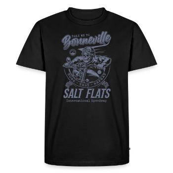 Bonneville Salt Flats Course de moto Vintage - T-shirt Premium bio Homme - noir - Devant - Nico (187cm)