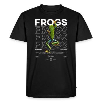 Red Eyed Tree Frog Streetwear Frog Keeper - Men's Premium Organic T-Shirt - black - Front - Nico (187cm)