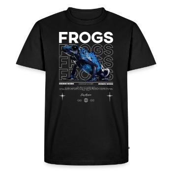 Dendrobates Azureus Dart Frog Streetwear Frog - Men's Premium Organic T-Shirt - black - Front - Nico (187cm)