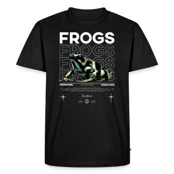 Dendrobatidae Aratus Dart Frog Streetwear Frog - Men's Premium Organic T-Shirt - black - Front - Nico (187cm)