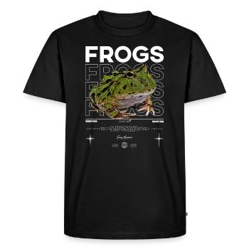 Horned Frog Streetwear Frog Keeper - Men's Premium Organic T-Shirt - black - Front - Nico (187cm)