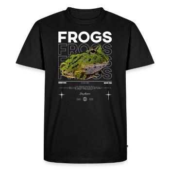 Horned Frog Streetwear Frog Keeper - Men's Premium Organic T-Shirt - black - Front - Nico (187cm)