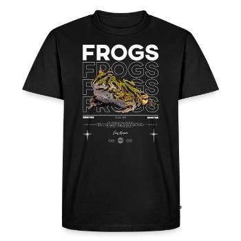 Horned Frog Streetwear Frog Keeper - Men's Premium Organic T-Shirt - black - Front - Nico (187cm)