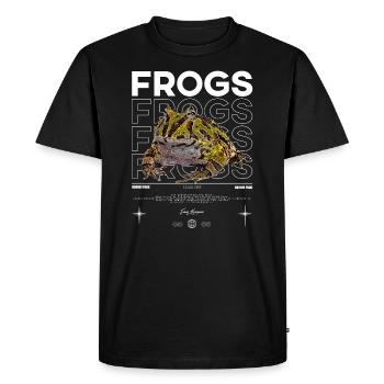 Horned Frog Streetwear Frog Keeper - Men's Premium Organic T-Shirt - black - Front - Nico (187cm)