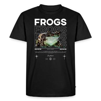 Milk Frog Streetwear Frog Keeper - Men's Premium Organic T-Shirt - black - Front - Nico (187cm)