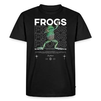 Waxy Monkey Tree Frog Streetwear Frog Keeper - Men's Premium Organic T-Shirt - black - Front - Nico (187cm)