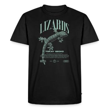 Tokay Gecko Modern Reptile Keeper Streetwear - T-shirt Premium bio Homme - noir - Devant - Nico (187cm)