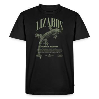 Tokay Gecko Modern Reptile Keeper Streetwear - T-shirt Premium bio Homme - noir - Devant - Nico (187cm)
