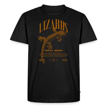 Tokay Gecko Modern Reptile Keeper Streetwear - T-shirt Premium bio Homme - noir - Devant - Nico (187cm)