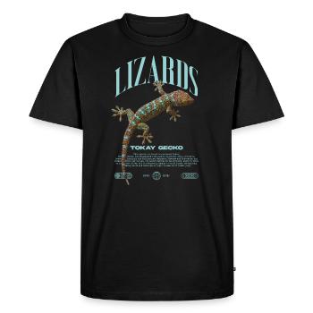 Tokay Gecko Modern Reptile Keeper Streetwear - T-shirt Premium bio Homme - noir - Devant - Nico (187cm)