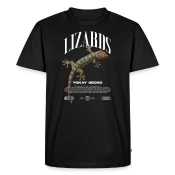Tokay Gecko Modern Reptile Keeper Streetwear - T-shirt Premium bio Homme - noir - Devant - Nico (187cm)