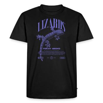 Tokay Gecko Modern Reptile Keeper Streetwear - T-shirt Premium bio Homme - noir - Devant - Nico (187cm)