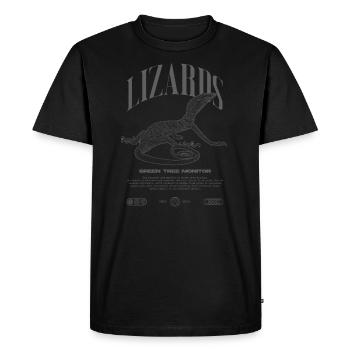 Moniteur d’arbre vert Streetwear gardien de lézard - T-shirt Premium bio Homme - noir - Devant - Nico (187cm)