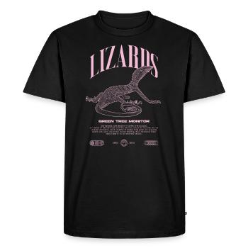 Moniteur d’arbre vert Streetwear gardien de lézard - T-shirt Premium bio Homme - noir - Devant - Nico (187cm)