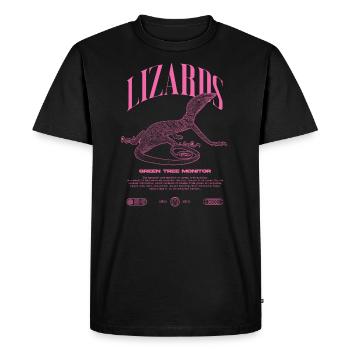 Moniteur d’arbre vert Streetwear gardien de lézard - T-shirt Premium bio Homme - noir - Devant - Nico (187cm)