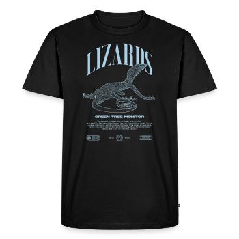 Moniteur d’arbre vert Streetwear gardien de lézard - T-shirt Premium bio Homme - noir - Devant - Nico (187cm)