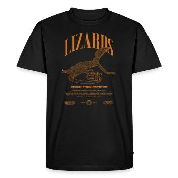 Moniteur d’arbre vert Streetwear gardien de lézard - T-shirt Premium bio Homme - noir - Devant - Nico (187cm)