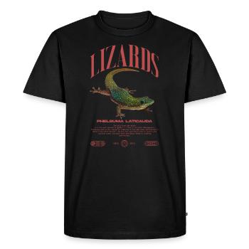 Phelsuma laticauda jour Gecko gardien de lézard - T-shirt Premium bio Homme - noir - Devant - Nico (187cm)