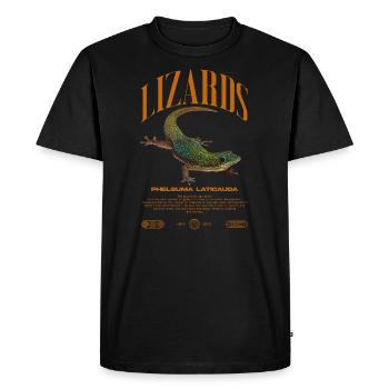 Phelsuma laticauda jour Gecko gardien de lézard - T-shirt Premium bio Homme - noir - Devant - Nico (187cm)