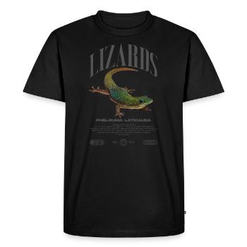 Phelsuma laticauda jour Gecko gardien de lézard - T-shirt Premium bio Homme - noir - Devant - Nico (187cm)