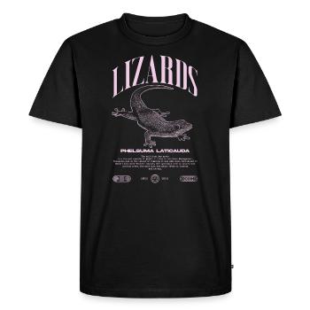 Phelsuma laticauda jour Gecko gardien de lézard - T-shirt Premium bio Homme - noir - Devant - Nico (187cm)