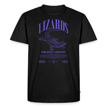 Phelsuma laticauda jour Gecko gardien de lézard - T-shirt Premium bio Homme - noir - Devant - Nico (187cm)