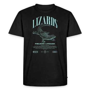 Phelsuma laticauda jour Gecko gardien de lézard - T-shirt Premium bio Homme - noir - Devant - Nico (187cm)