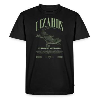 Phelsuma laticauda jour Gecko gardien de lézard - T-shirt Premium bio Homme - noir - Devant - Nico (187cm)