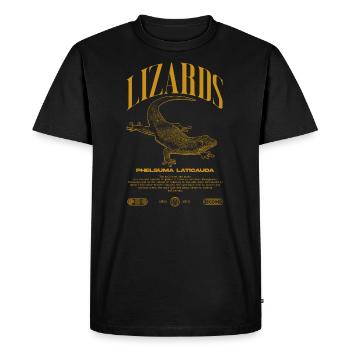 Phelsuma laticauda jour Gecko gardien de lézard - T-shirt Premium bio Homme - noir - Devant - Nico (187cm)