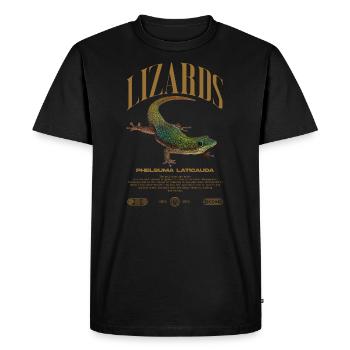 Phelsuma laticauda jour Gecko gardien de lézard - T-shirt Premium bio Homme - noir - Devant - Nico (187cm)