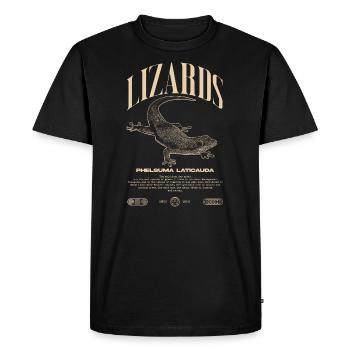 Phelsuma laticauda jour Gecko gardien de lézard - T-shirt Premium bio Homme - noir - Devant - Nico (187cm)