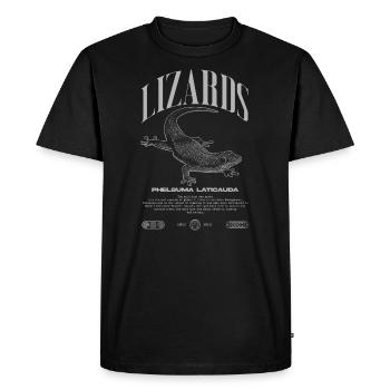 Phelsuma laticauda jour Gecko gardien de lézard - T-shirt Premium bio Homme - noir - Devant - Nico (187cm)