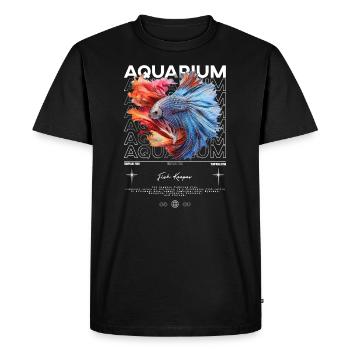 Betta Fish Keeper Streetwear moderne - T-shirt Premium bio Homme - noir - Devant - Nico (187cm)