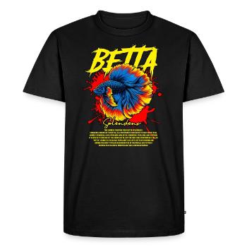 Betta Fish Keeper Streetwear moderne - T-shirt Premium bio Homme - noir - Devant - Nico (187cm)