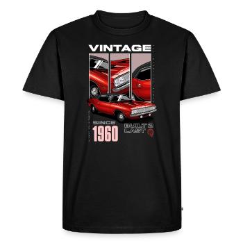 Je ne suis pas vieux, je suis une voiture classique vintage née en 1960 - T-shirt Premium bio Homme - noir - Devant - Nico (187cm)