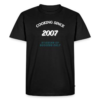 Cooking Since 2007 - Stirring Up Success Only - Men's Premium Organic T-Shirt - black - Front - Nico (187cm)