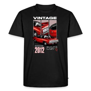 Je ne suis pas vieux Je suis Voiture classique vintage Né en 2012 - T-shirt Premium bio Homme - noir - Devant - Nico (187cm)