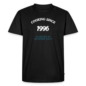Cooking Since 1996 - Stirring Up Success Only - Men's Premium Organic T-Shirt - black - Front - Nico (187cm)