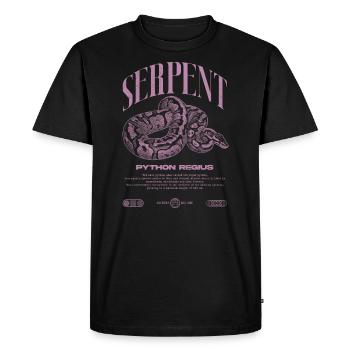 Ball Python Modern Reptile Keeper Streetwear - Men's Premium Organic T-Shirt - black - Front - Nico (187cm)