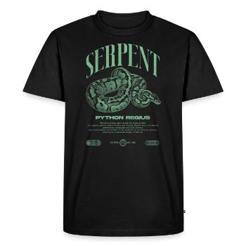 Ball Python Modern Reptile Keeper Streetwear - Men's Premium Organic T-Shirt - black - Front - Nico (187cm)