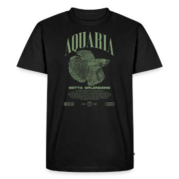 Betta Fish Keeper Modern Streetwear - Men's Premium Organic T-Shirt - black - Front - Nico (187cm)