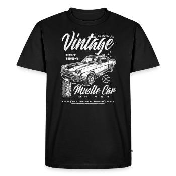 I'm Not Old I'm Classic Car Vintage Born In 1994 - Men's Premium Organic T-Shirt - black - Front - Nico (187cm)