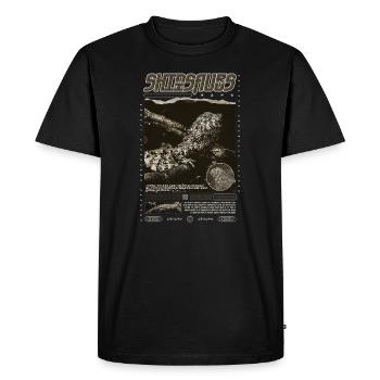 Crocodile chinois lézard Shinisaurus crocodilurus - T-shirt Premium bio Homme - noir - Devant - Nico (187cm)