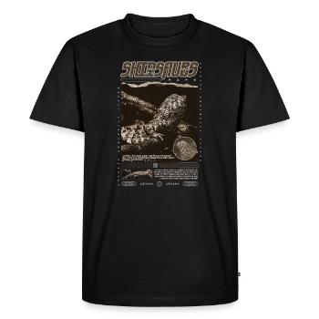 Crocodile chinois lézard Shinisaurus crocodilurus - T-shirt Premium bio Homme - noir - Devant - Nico (187cm)