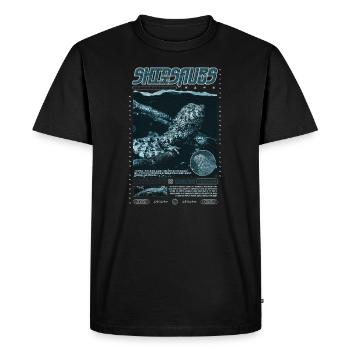 Crocodile chinois lézard Shinisaurus crocodilurus - T-shirt Premium bio Homme - noir - Devant - Nico (187cm)