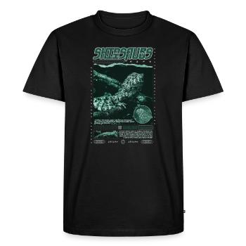 Crocodile chinois lézard Shinisaurus crocodilurus - T-shirt Premium bio Homme - noir - Devant - Nico (187cm)