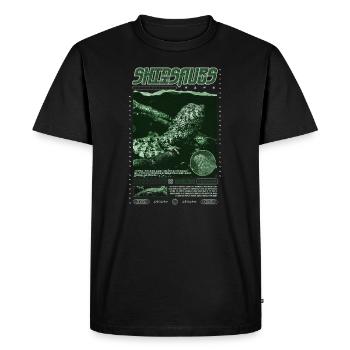 Crocodile chinois lézard Shinisaurus crocodilurus - T-shirt Premium bio Homme - noir - Devant - Nico (187cm)
